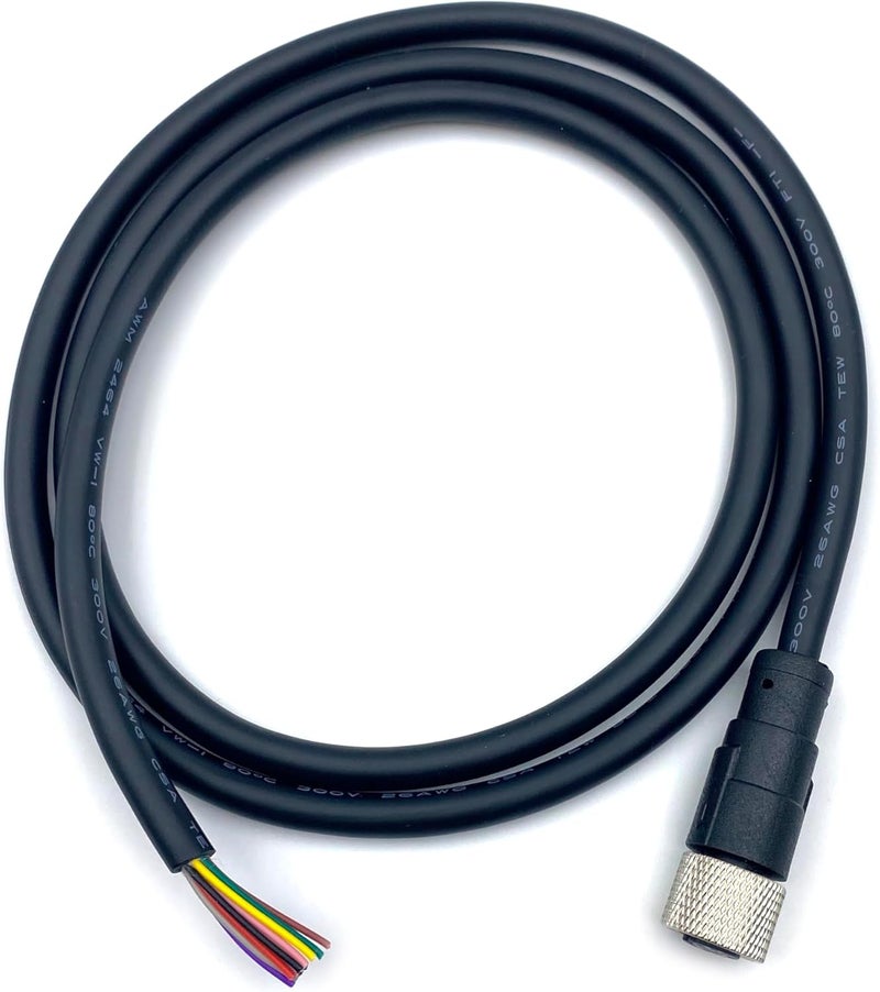 Fupiomeef 3.28ft M12 12 Pins Female Connector Cable, A Code Straight Profibus, Single Female Electrical PVC Sensors Cable, Industrial Molded, AWG26, 30V 1.5A - Image 3